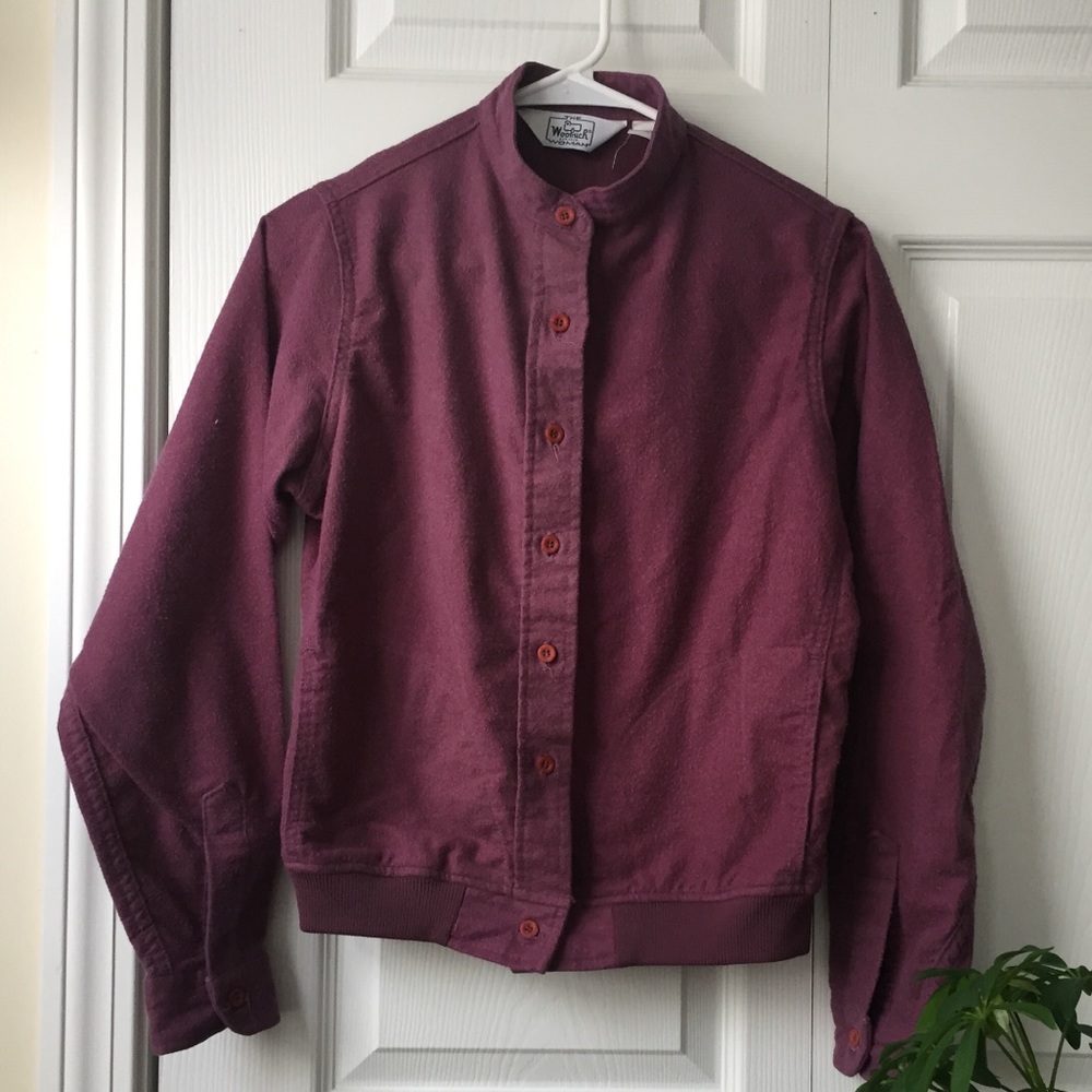 Vintage Woolwich button up bomber jacket